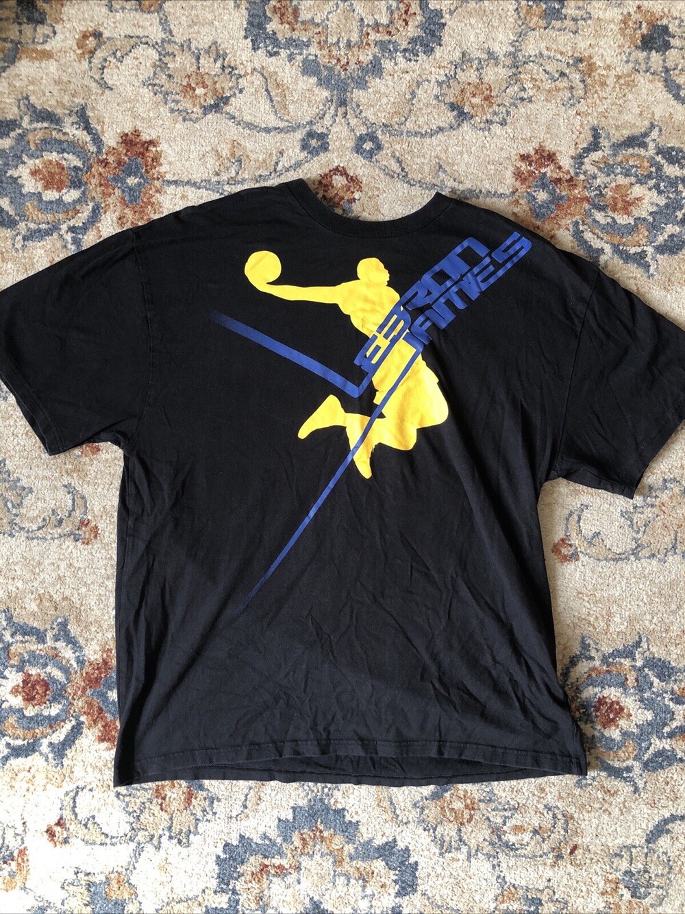 Vintage Nike Lebron James Shirt XL Black Big Graphic Logo Y2K Dunk RARE Witness